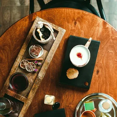 Café tasting board in an Instagram feed post